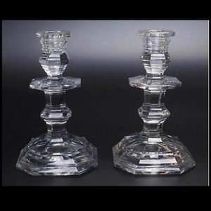Classic pair of Baccarat fine Regence candlesticks